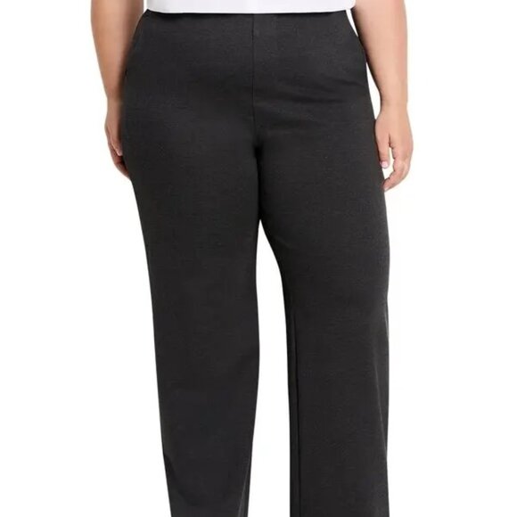 NIC+ZOE Ponte Wide-Leg Trousers Black Onyx 2X NWT - Picture 3 of 5